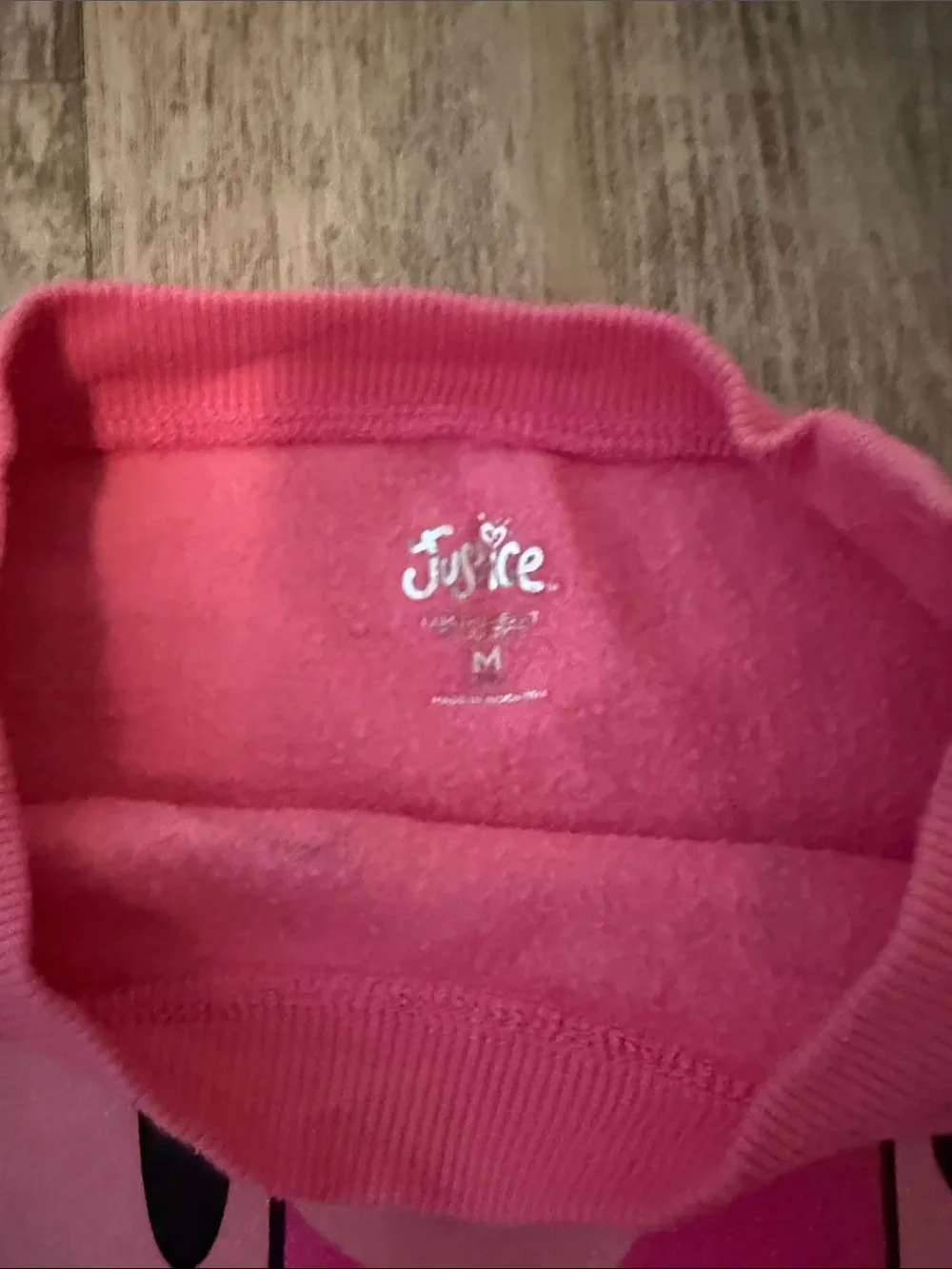 Justice Bright Pink 'Positive Thoughts Daily' Crewneck Sweatshirt